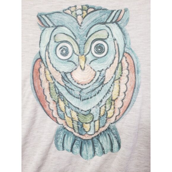 Womens Size 14/16W Top with Owl Embellishment Crochet Lace on Back Summer Plus - Picture 2 of 7